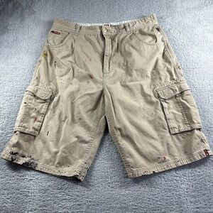 Paint Stained Ecko Untld. Cargo Shorts Mens 40 Long Baggy 13" Artist Edgy Grunge
